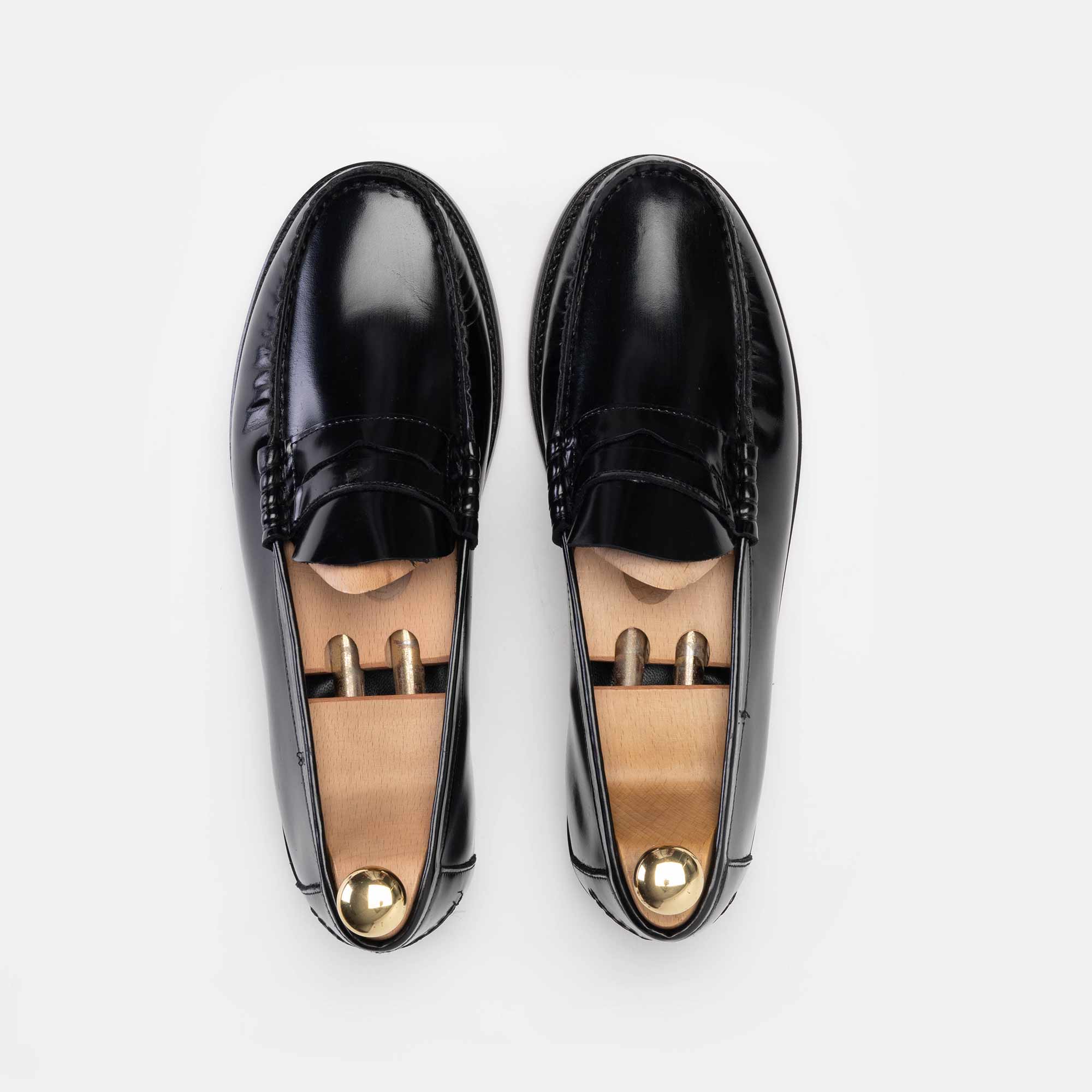 Volzak 315 Black Detachable Leather Penny Loafer