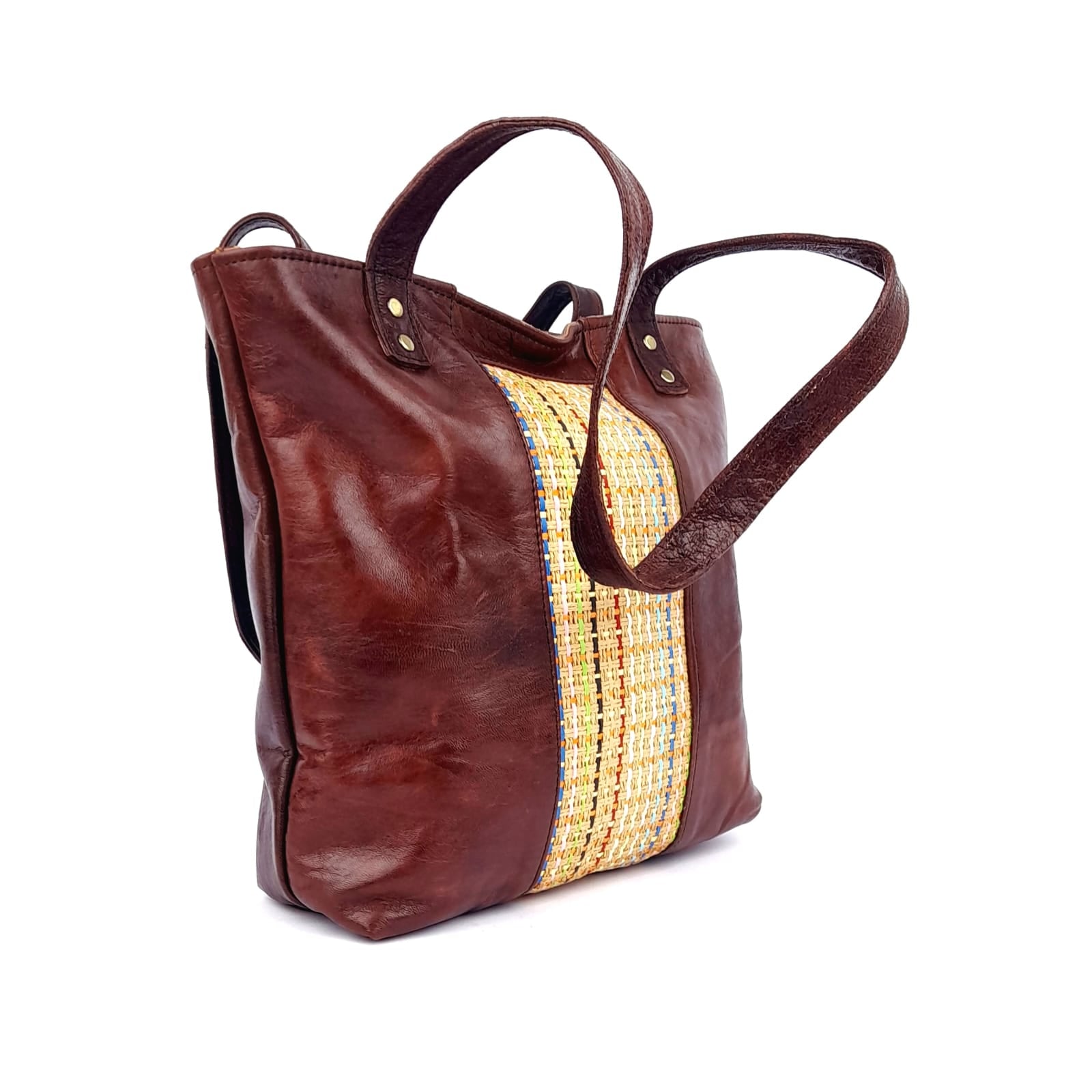 AR68 Brown traditional Leather Handbag