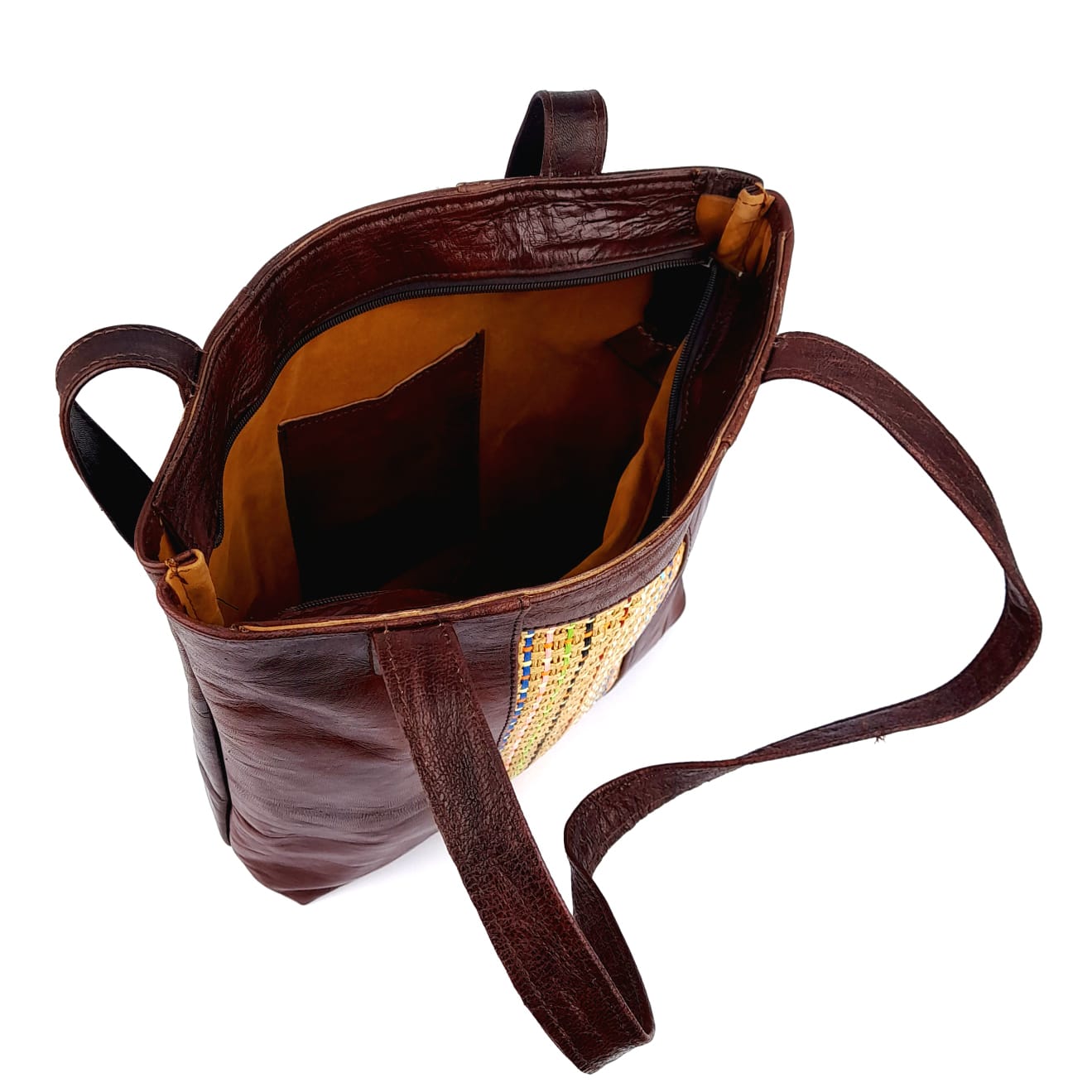 AR68 Brown traditional Leather Handbag