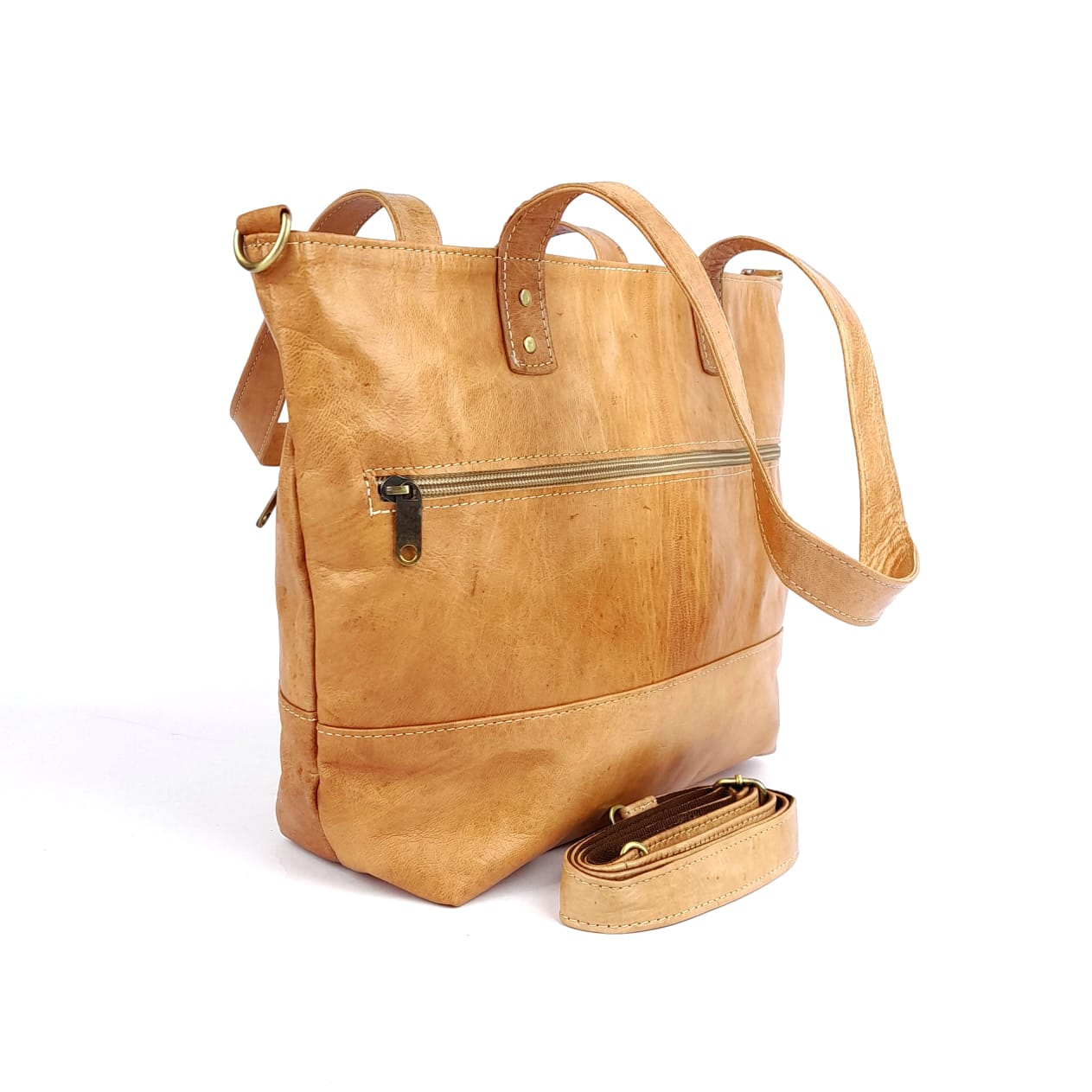 F78 traditional Leather Handbag Sand
