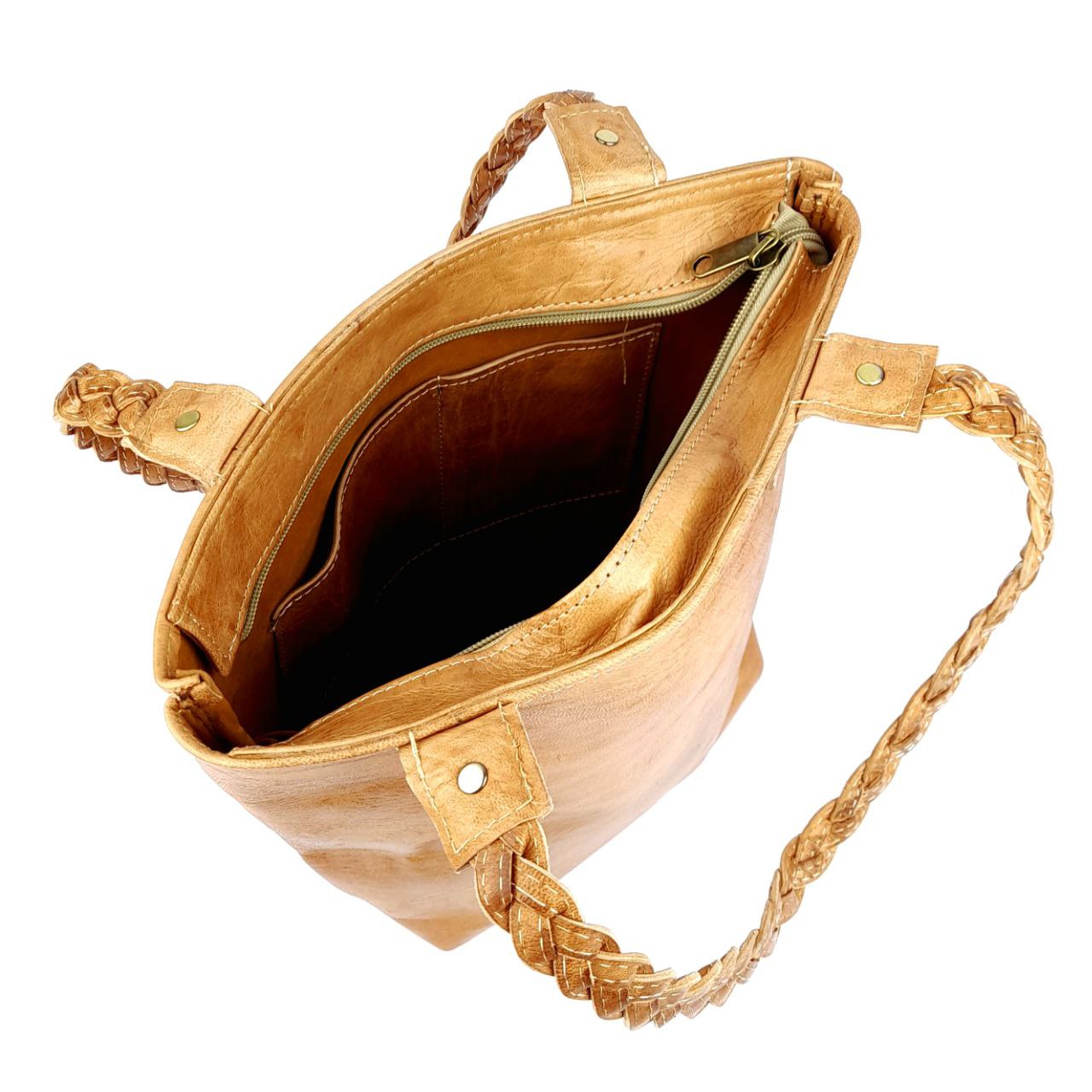 A76 traditional Leather Women's Bag Sand