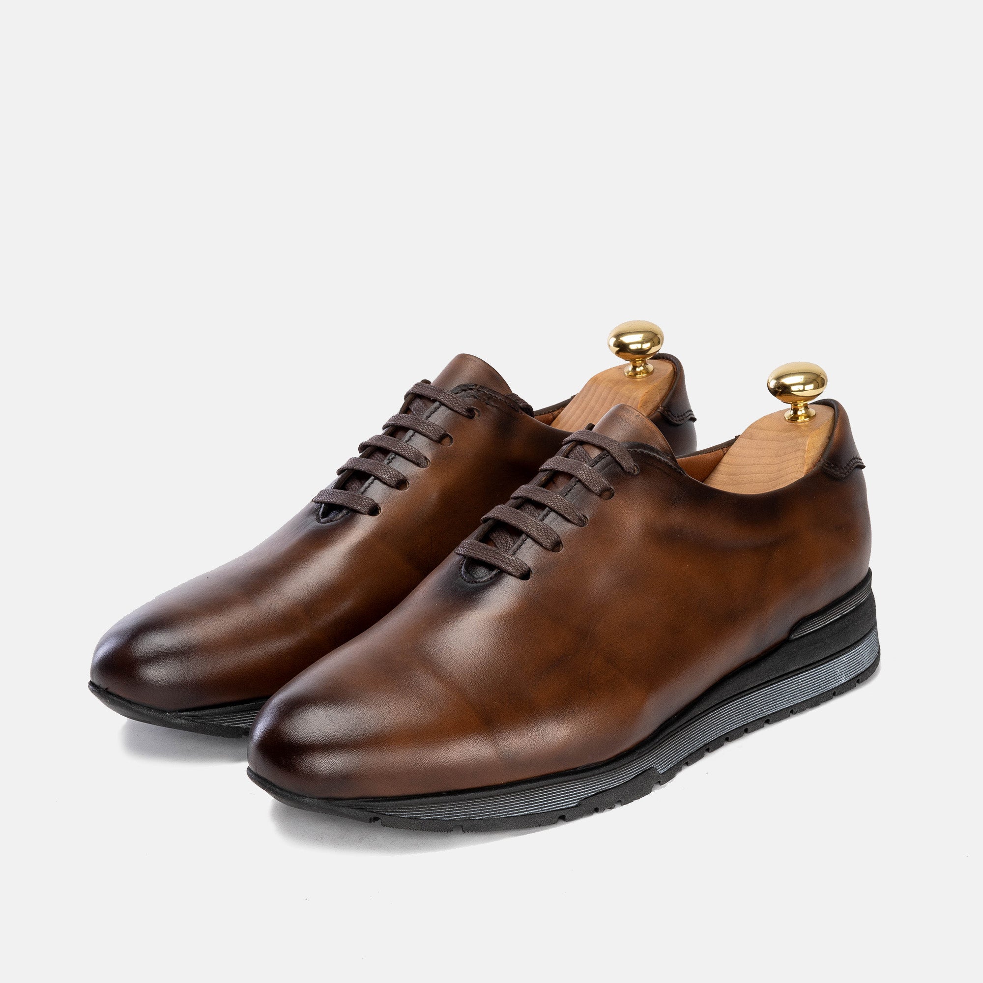 Volzak 5154 Vintage Brown Leather Sneakers