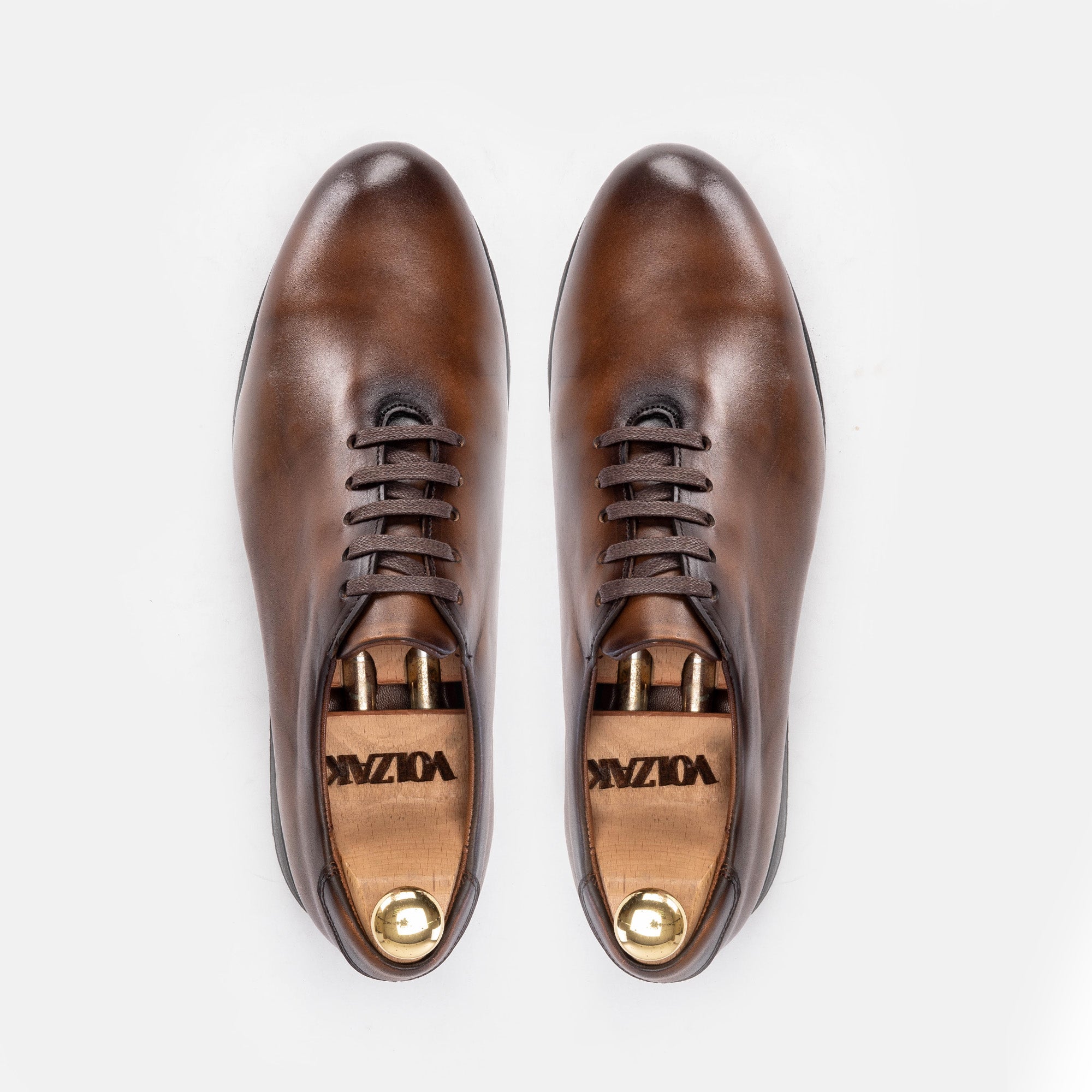 Volzak 5154 Vintage Brown Leather Sneakers