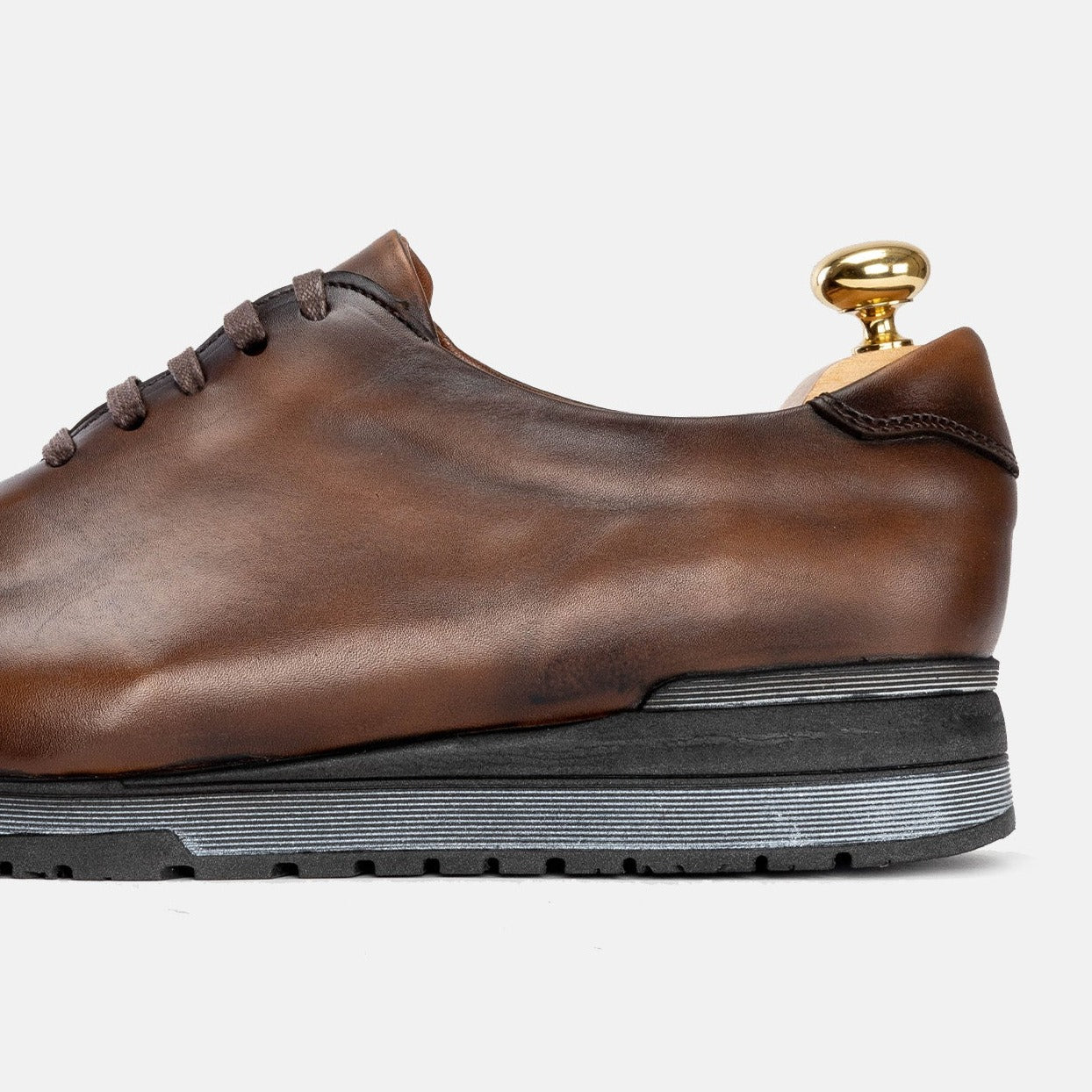 Volzak 5154 Vintage Brown Leather Sneakers