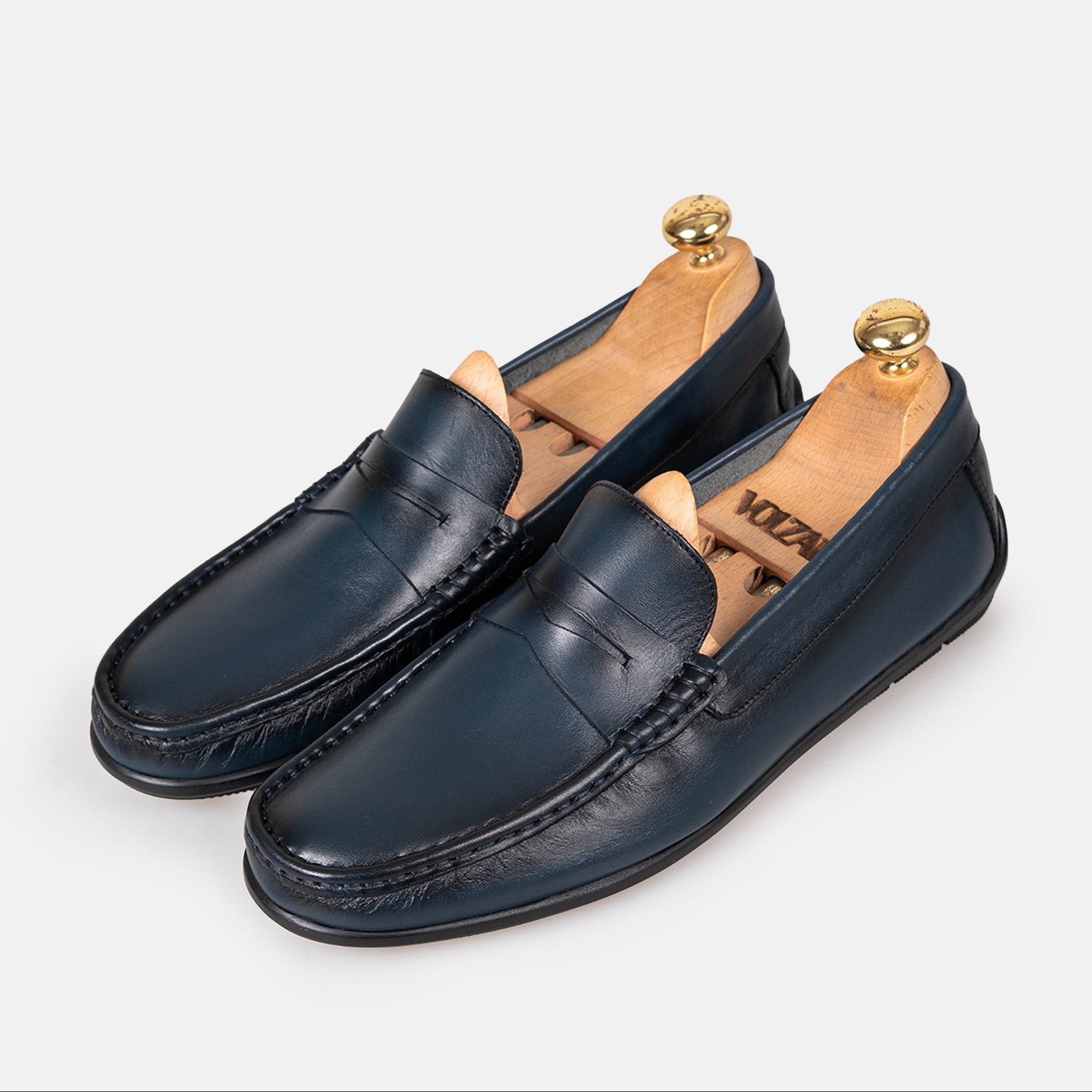 Volzak 5420 Blue Leather Moccasin