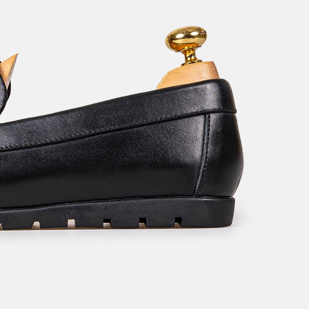 Volzak 0100 Black Leather Moccasin