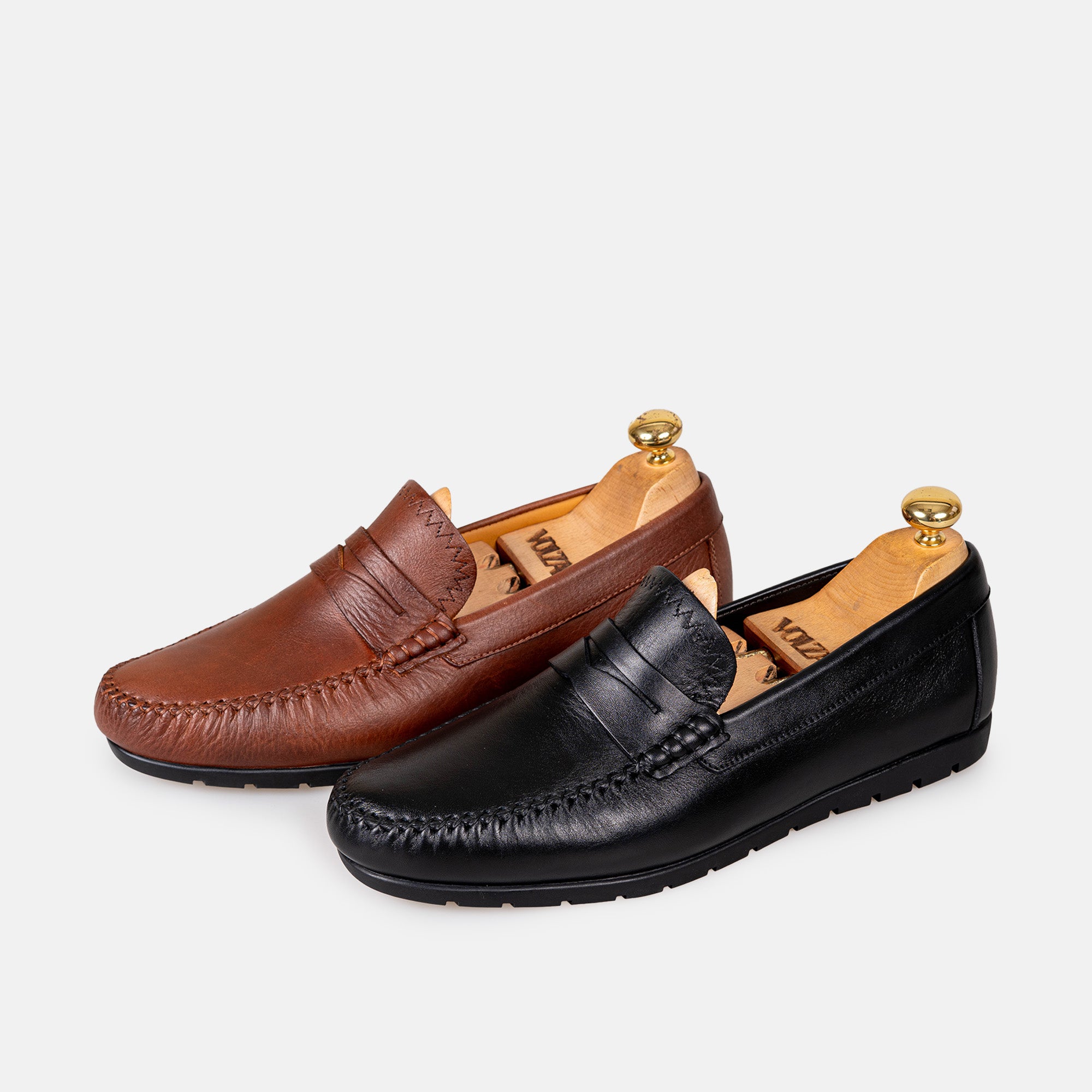 Volzak 0100 Black Leather Moccasin