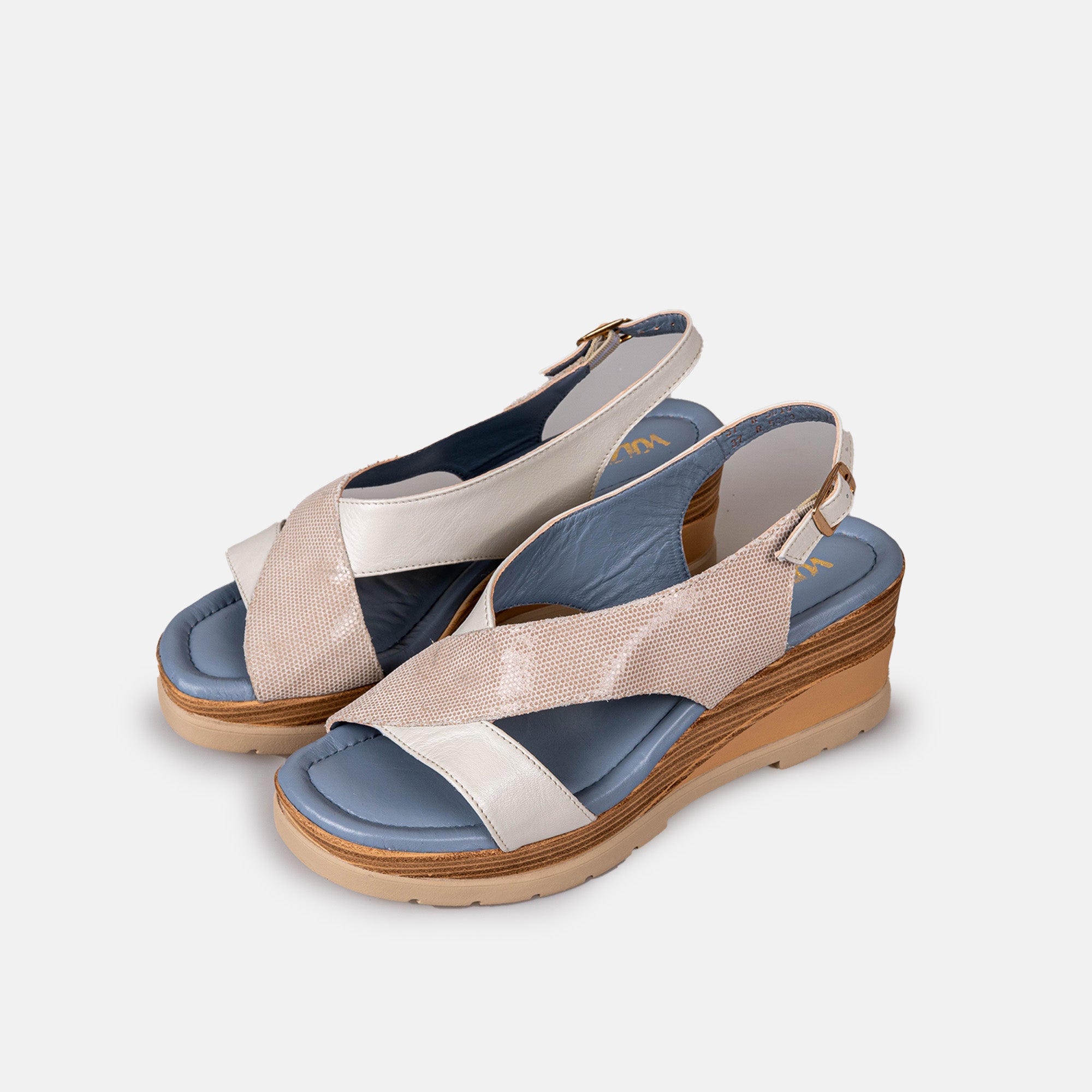 Volzak 5014 Beige Leather Sandal