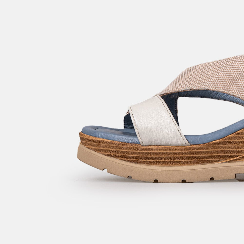 Volzak 5014 Beige Leather Sandal