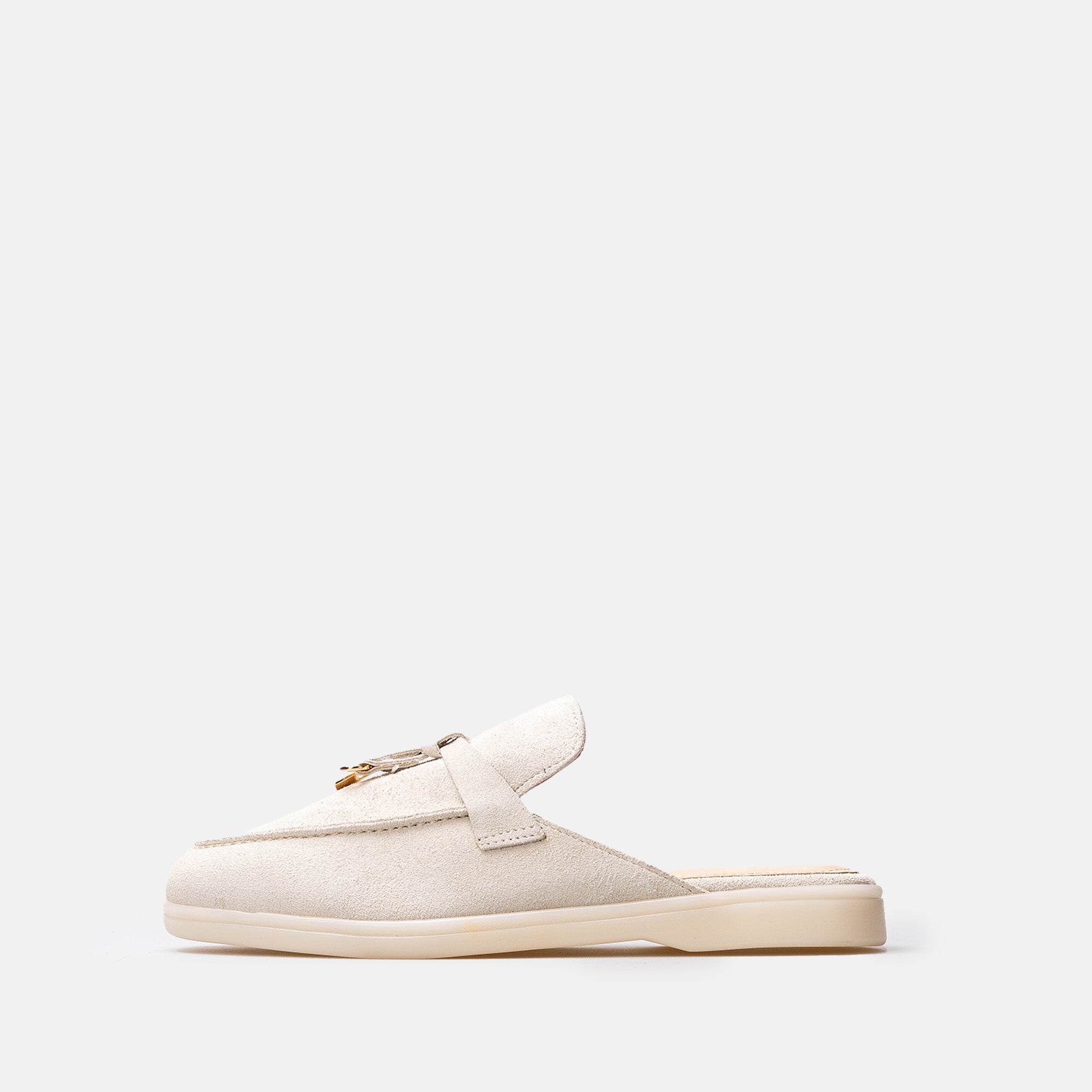 Volzak 0777 Off-White Suede Mule