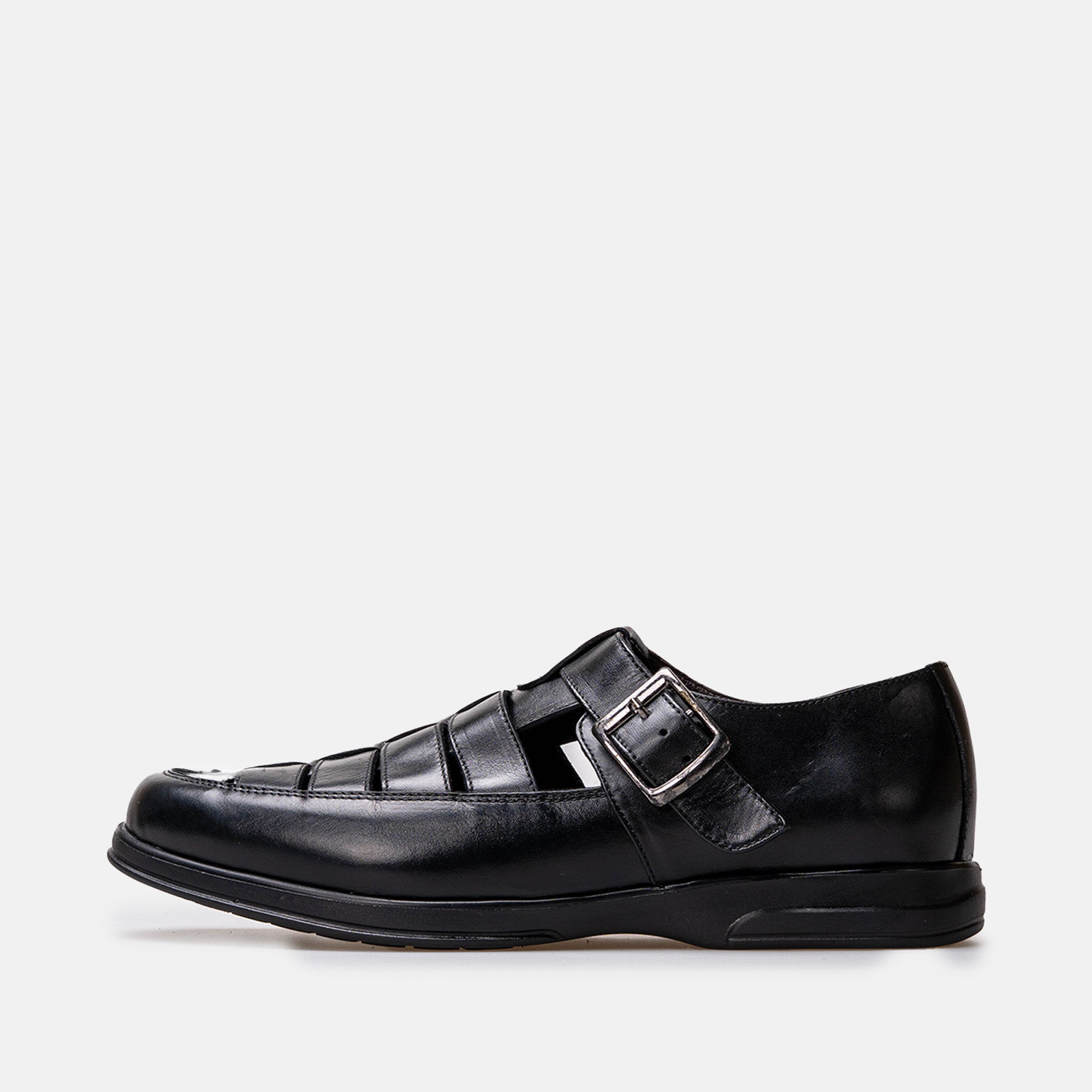 Volzak 5422 Black Leather Sandal