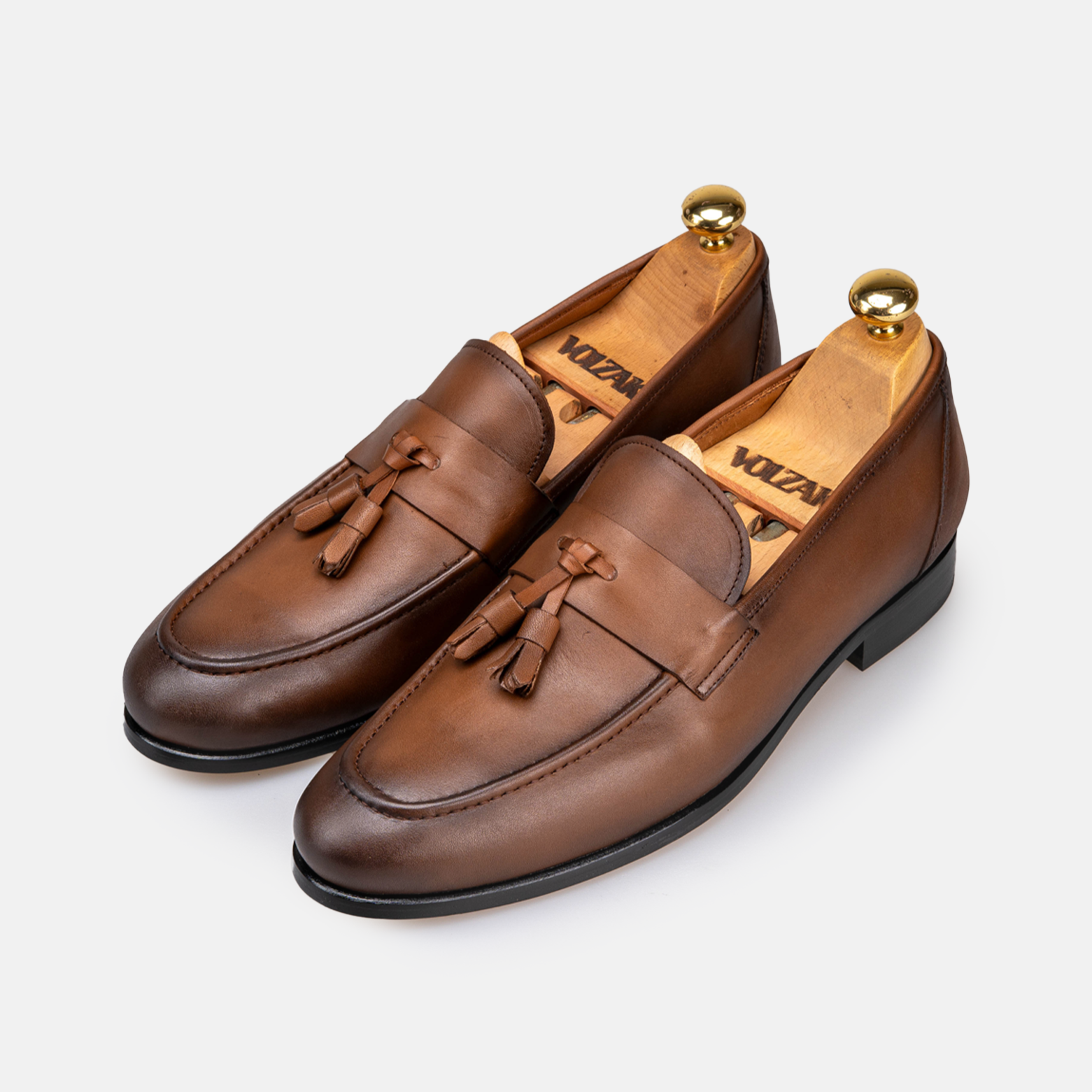 Volzak 5433 chaussure en cuir Marron Vintage