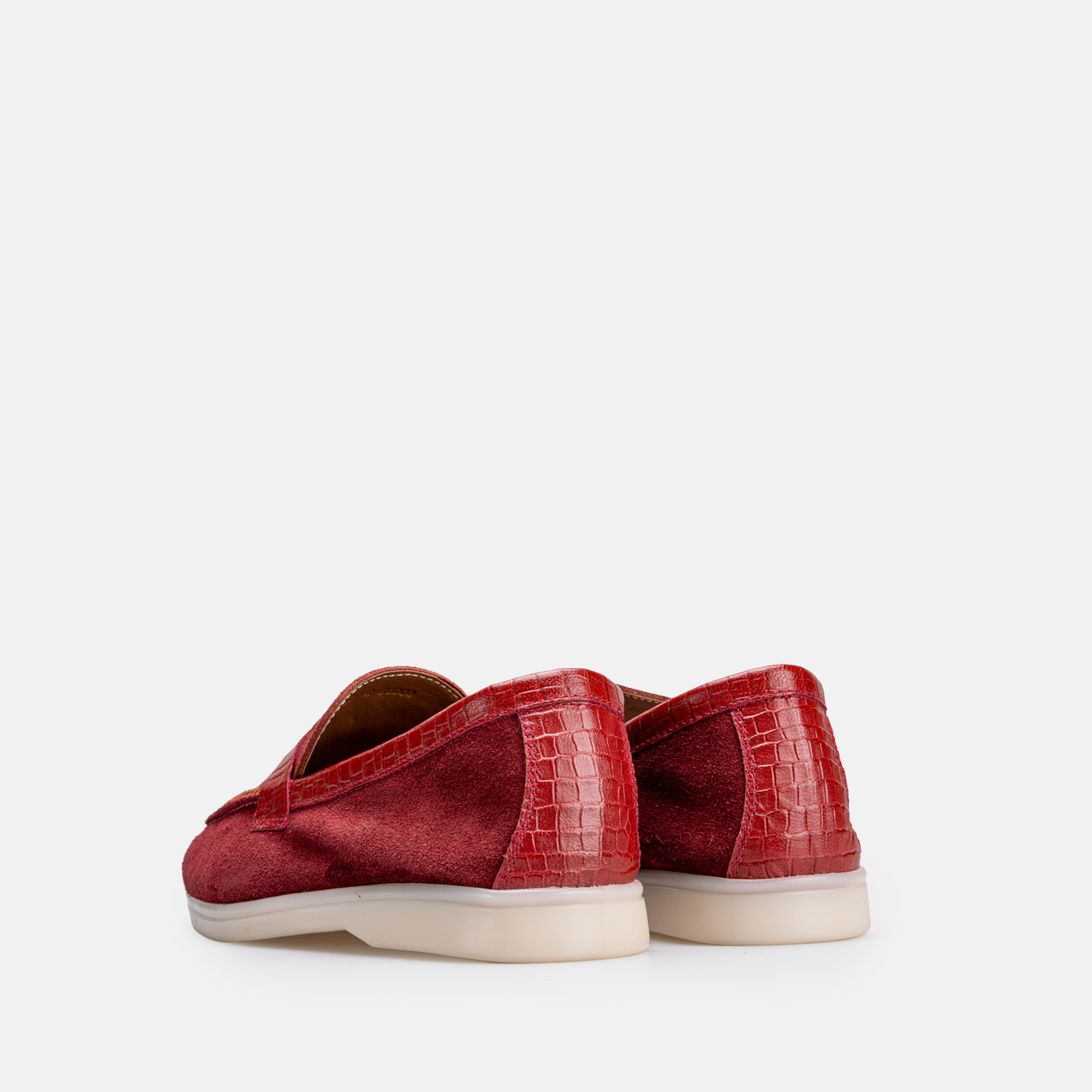 Volzak 32 s mocassin en daim Bordeaux