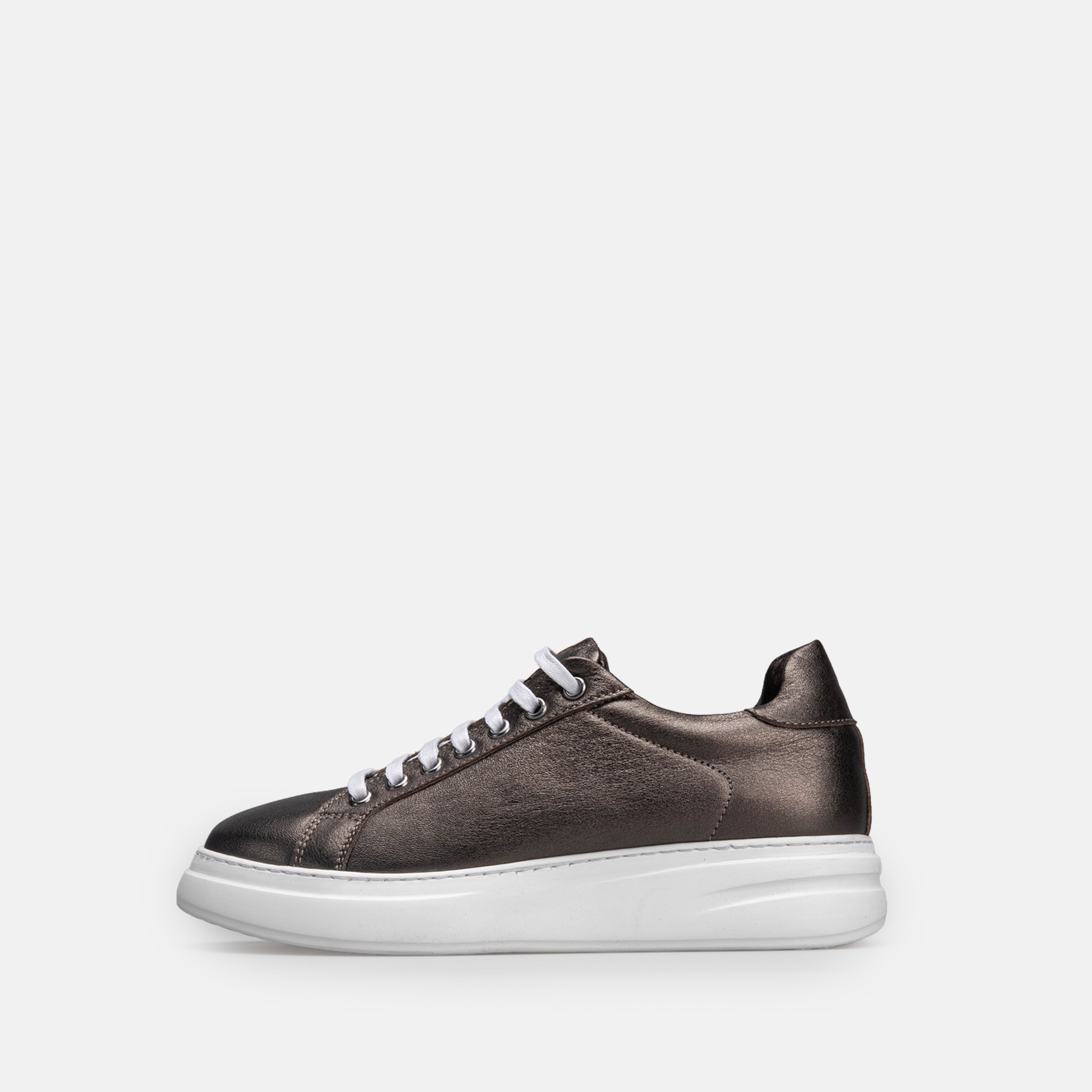 Volzak 165 Basket en cuir Platinium