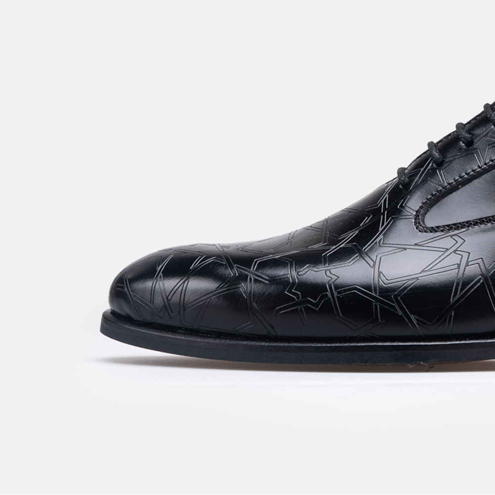 Volzak Zellige chaussure en cuir Noir Démasquable