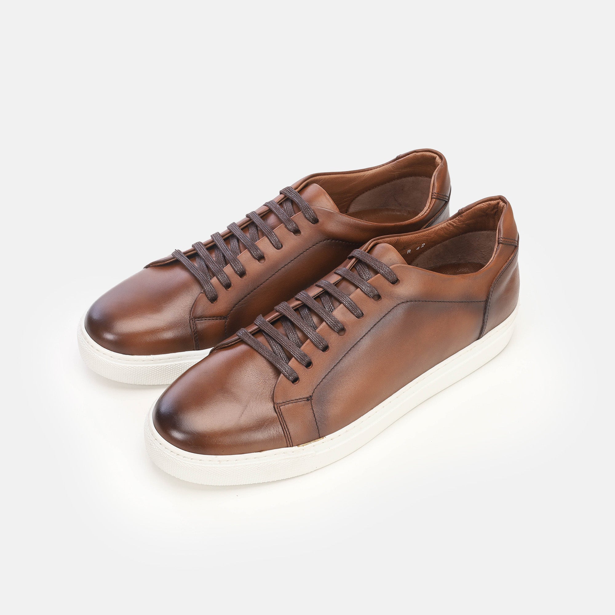 Volzak 5334 Vintage Brown Leather Sneakers