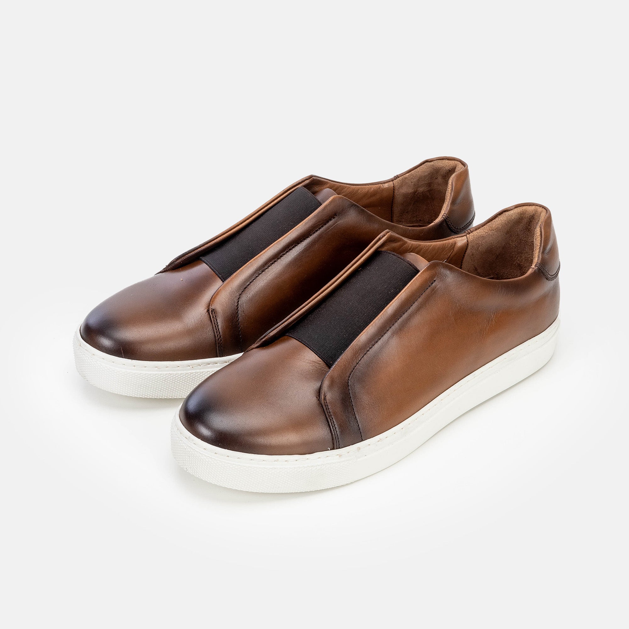 Volzak 5340 Vintage Brown Leather Sneakers