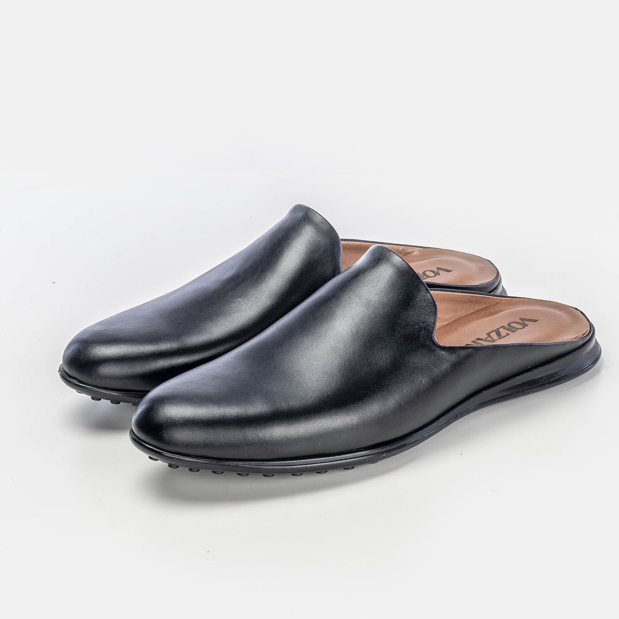 Volzak 5174 Black Leather Mule