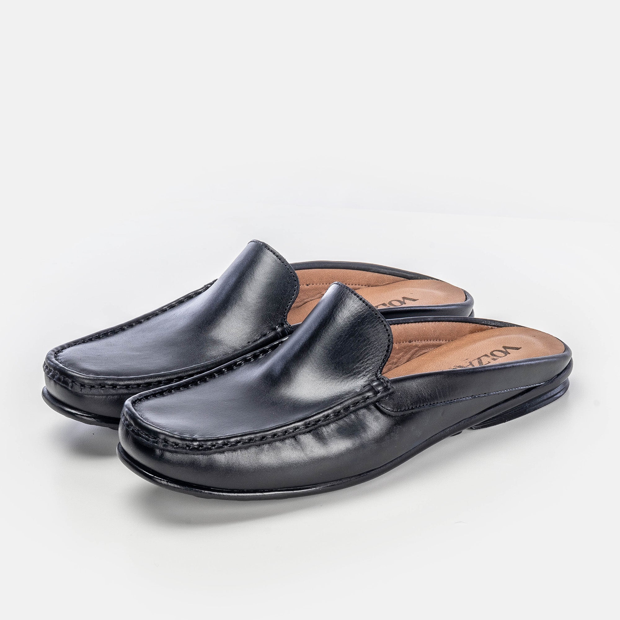 Volzak 5171 Black Leather Mule