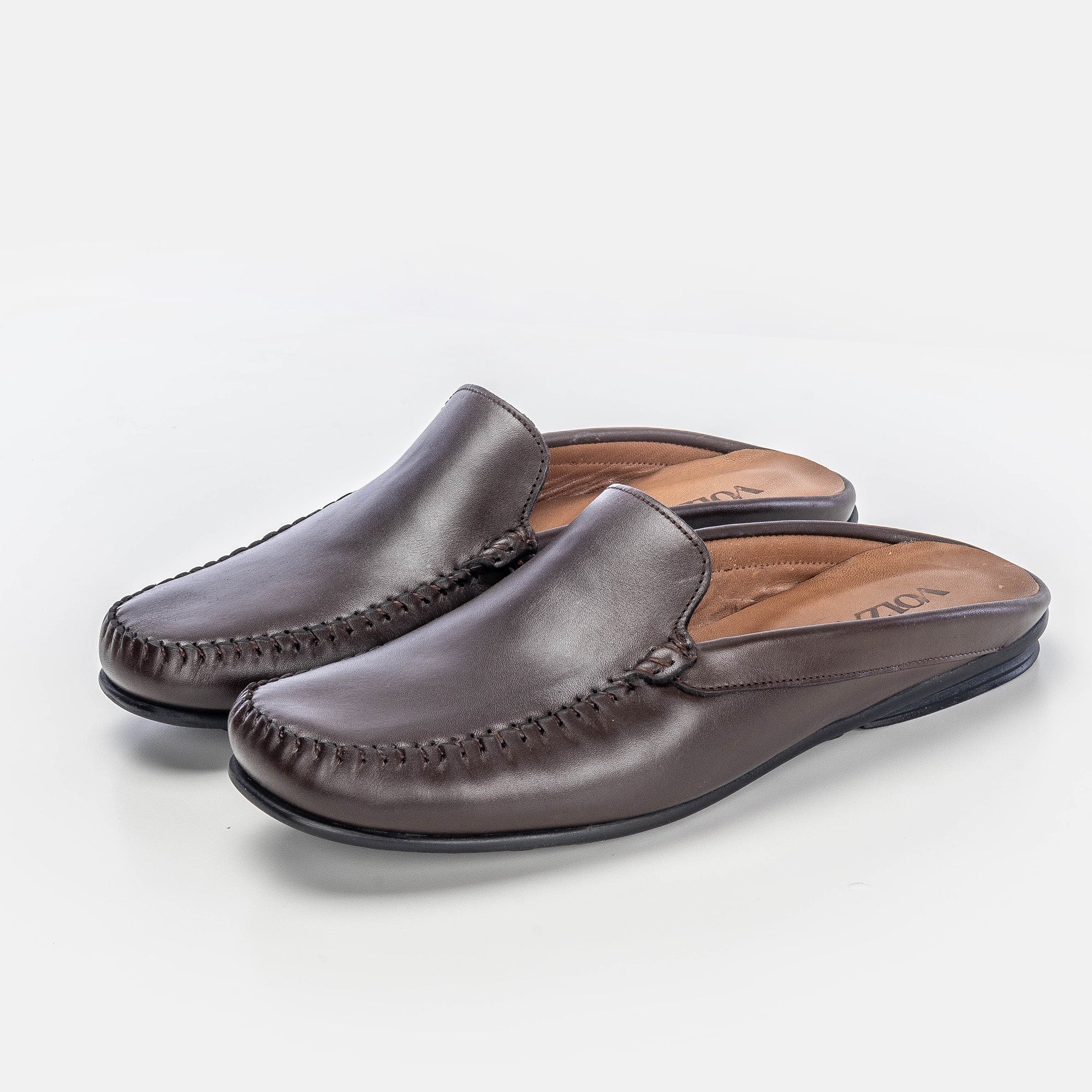 Volzak 5176 Brown Leather Mule