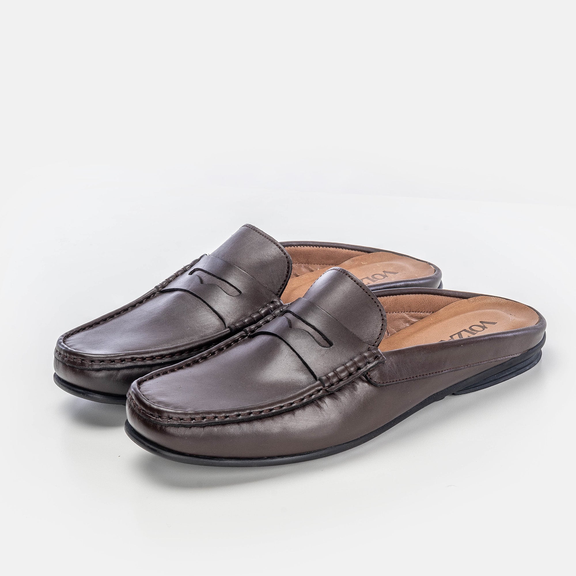 Volzak 5175 Brown Leather Mule