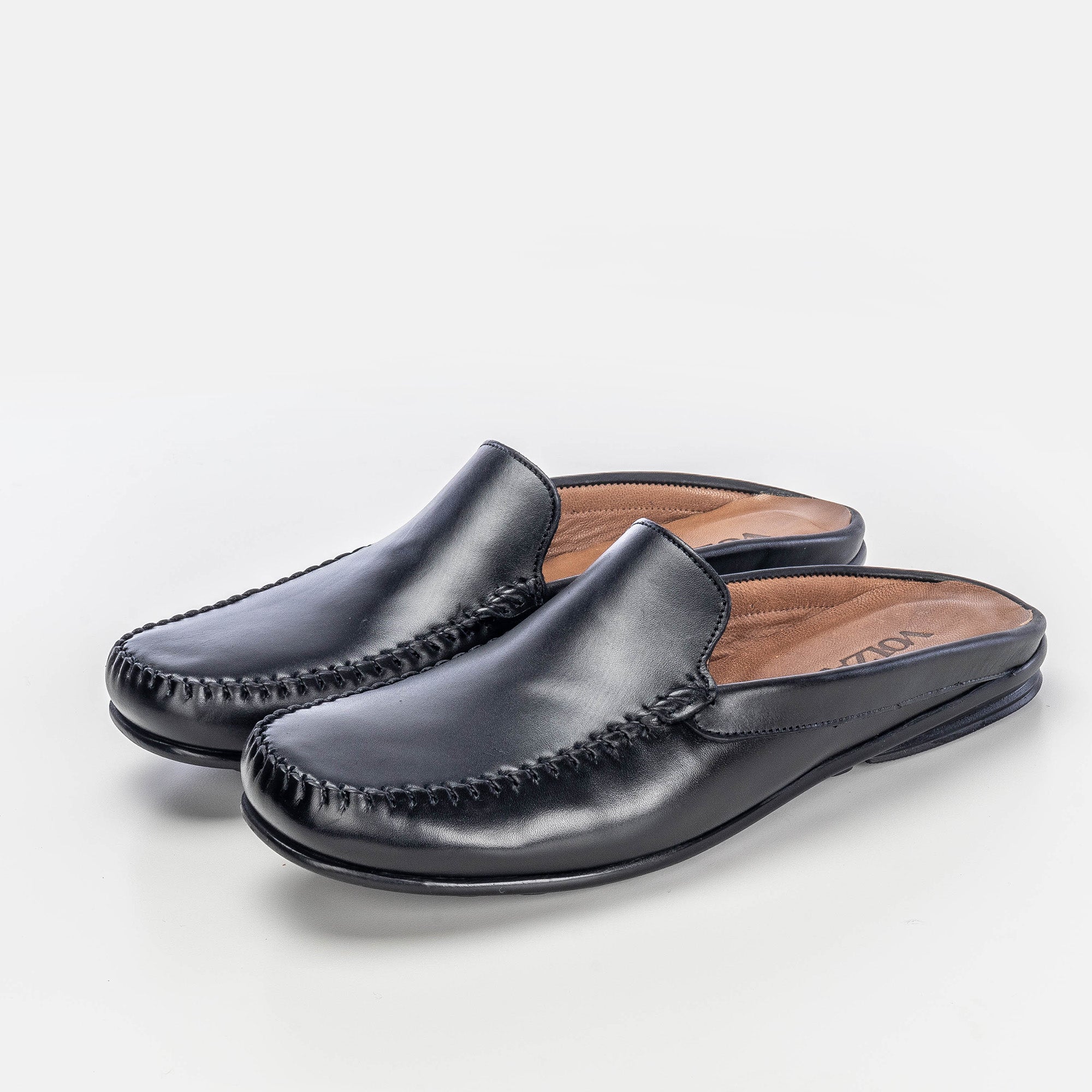 Volzak 5176 Black Leather Mule