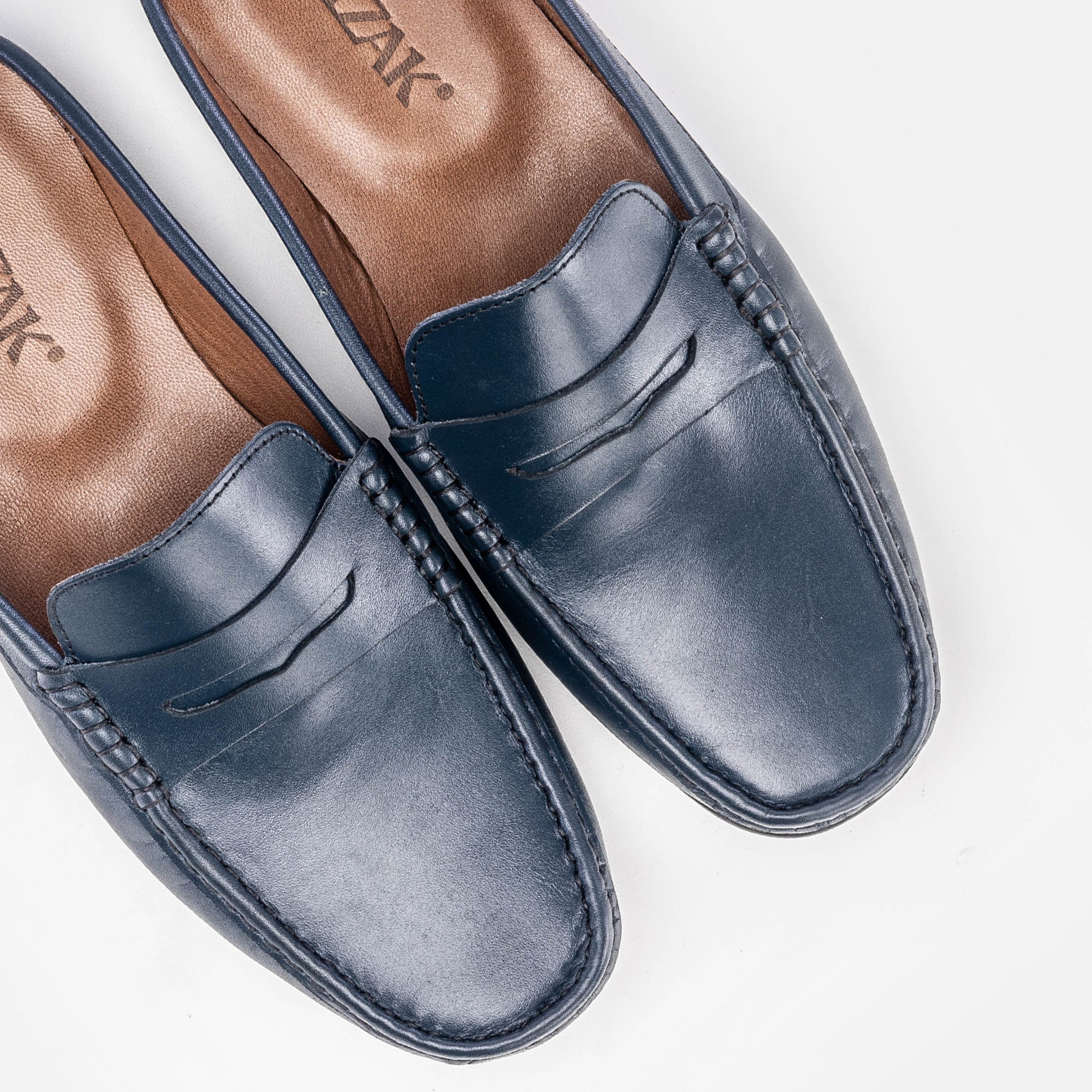 Volzak 5175 Blue Leather Mule