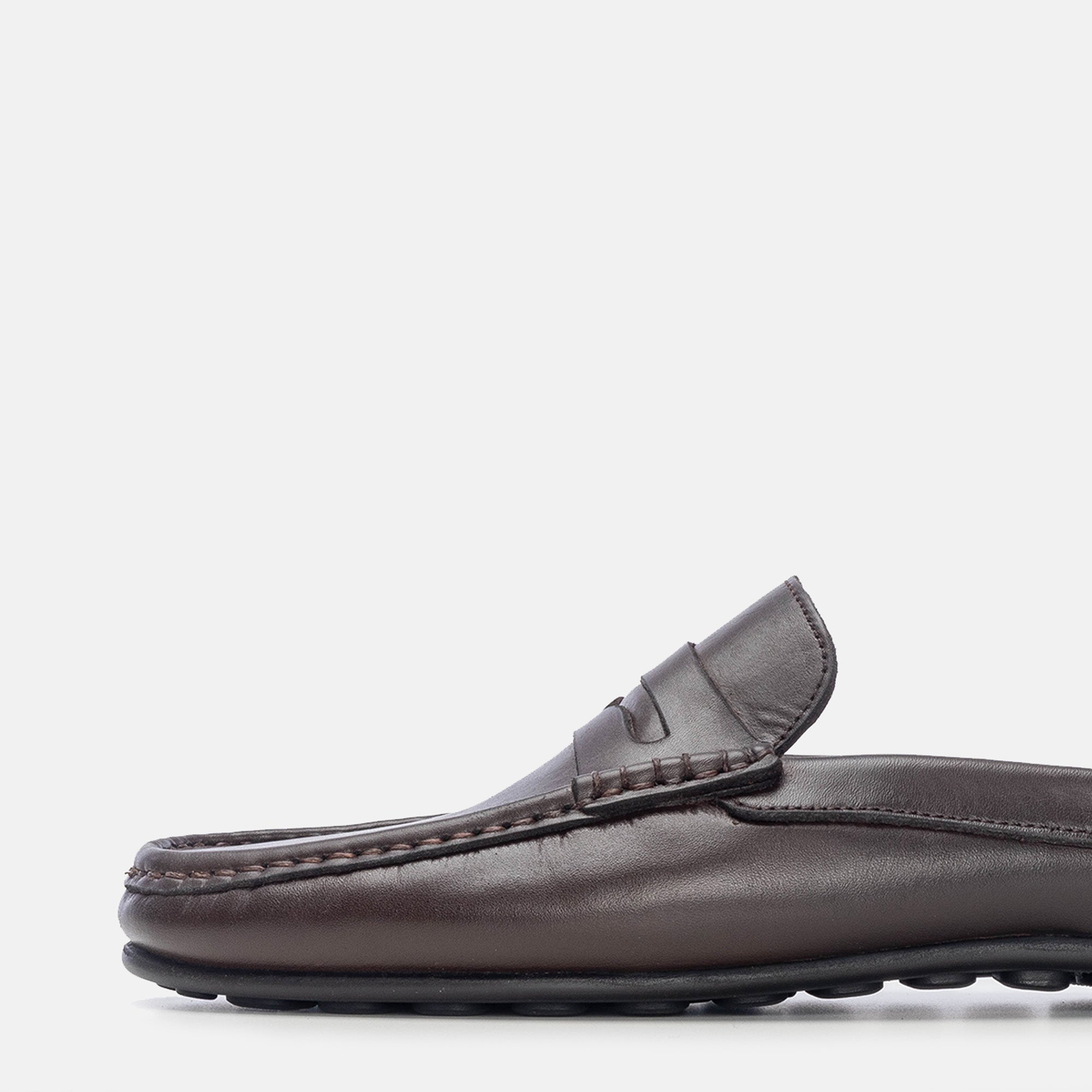 Volzak 5175 Brown Leather Mule