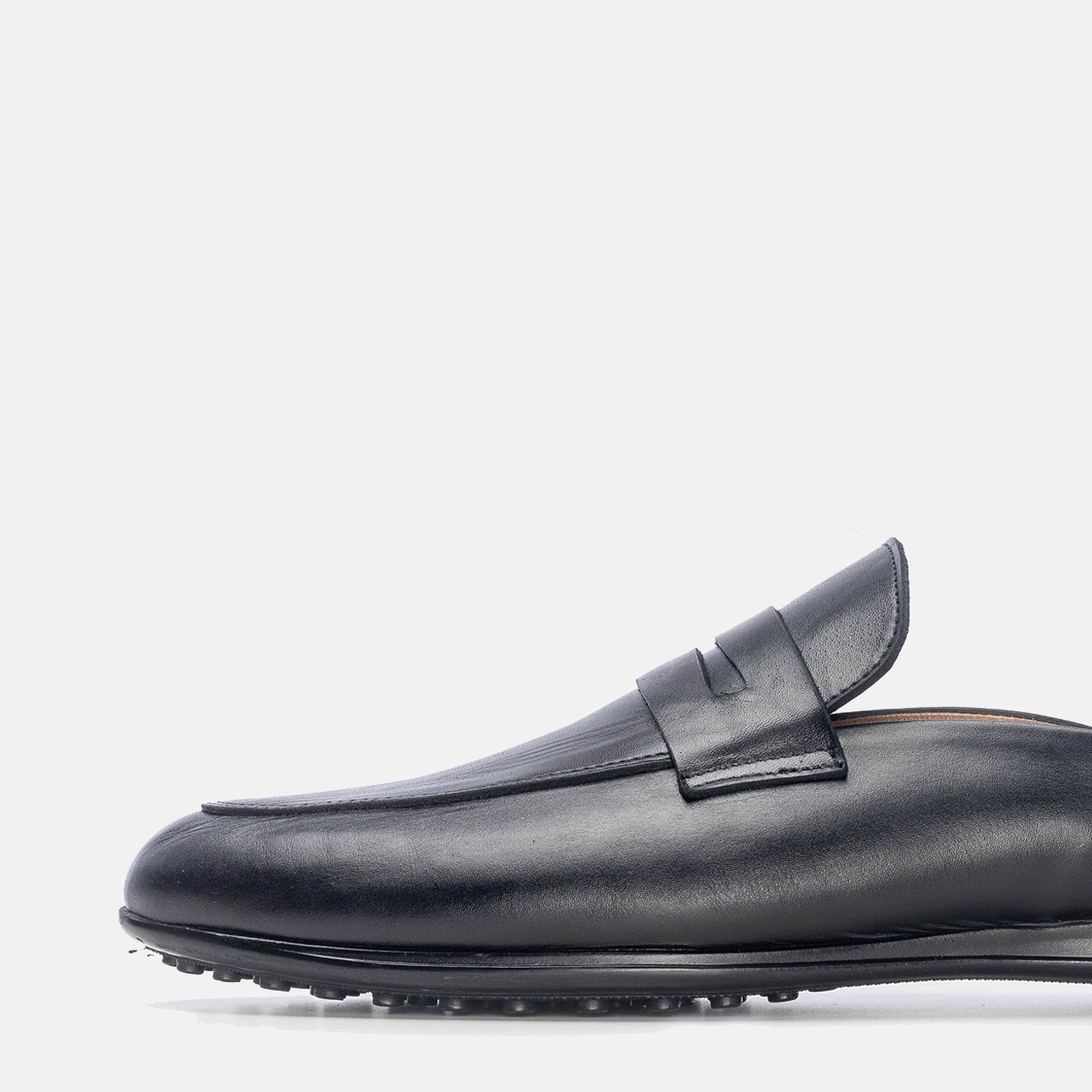 Volzak 5172 Black Leather Mule