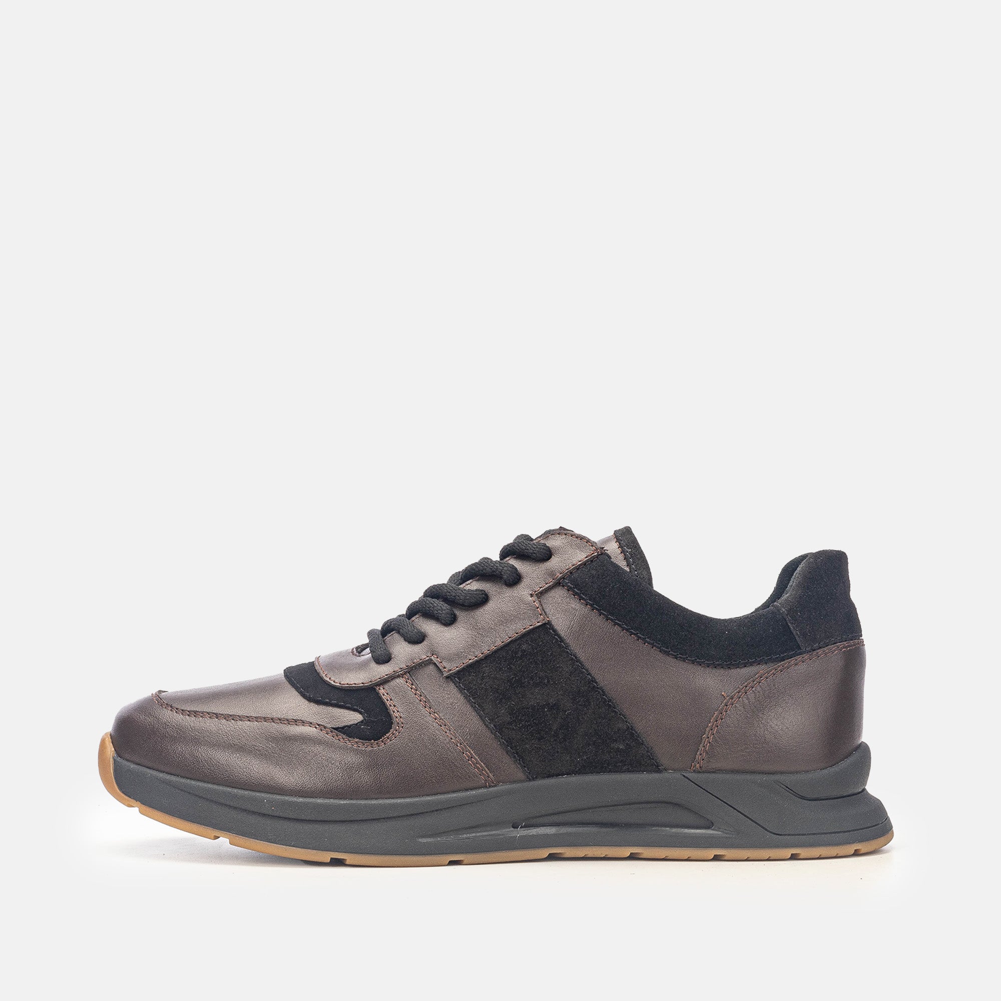 Volzak 3038 Leather Sneakers Brown Black