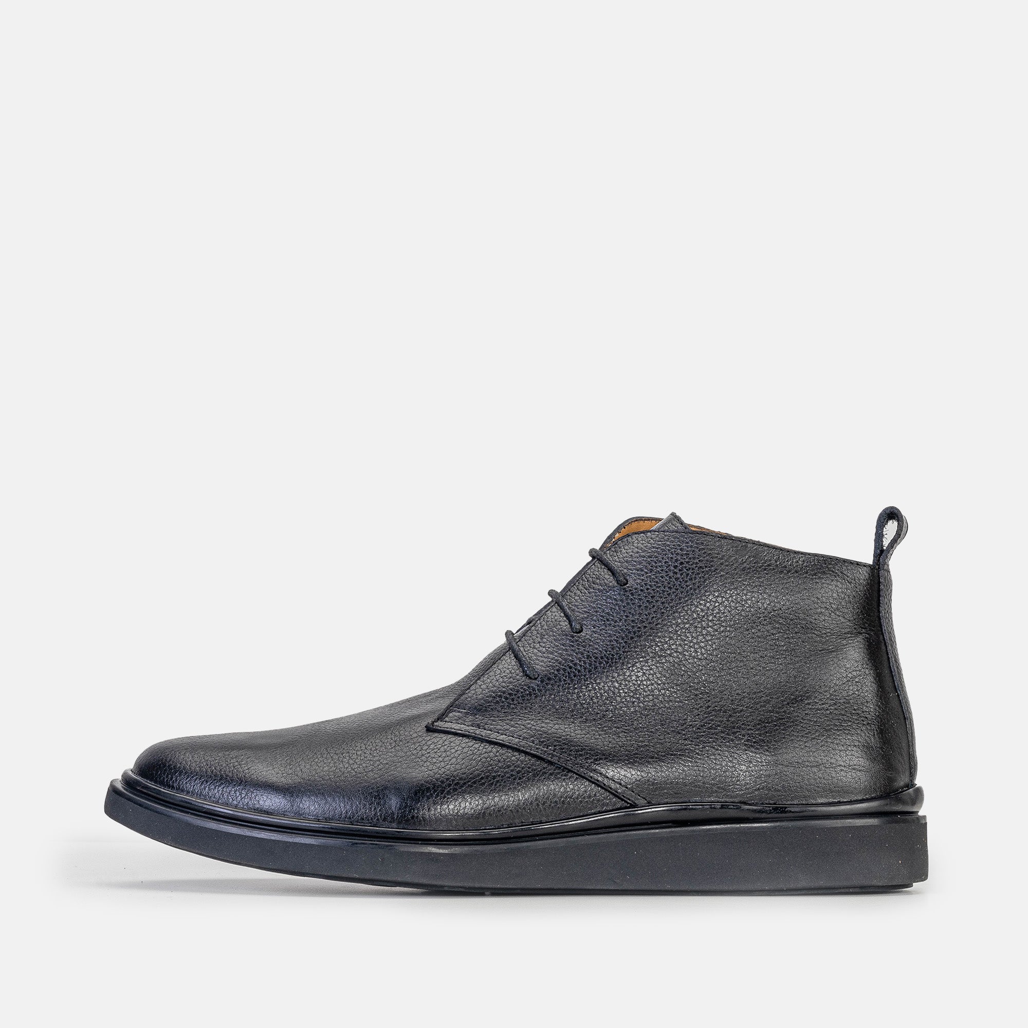 Volzak 2124 Black Leather Ankle Boot
