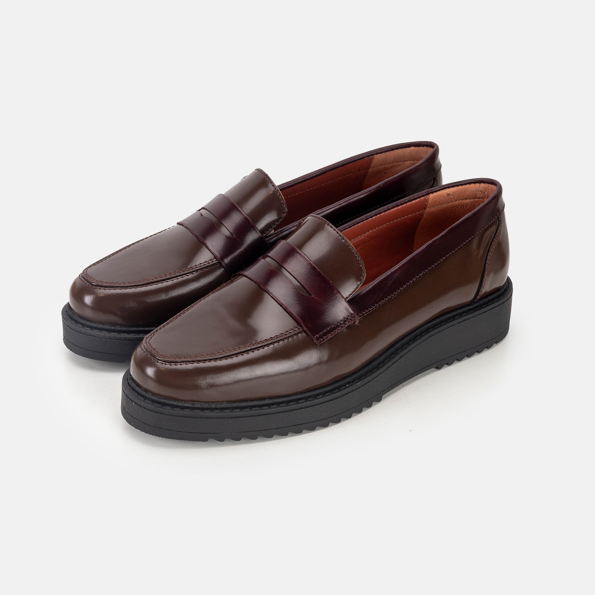 Volzak 0727 Brown Patent Leather Shoe