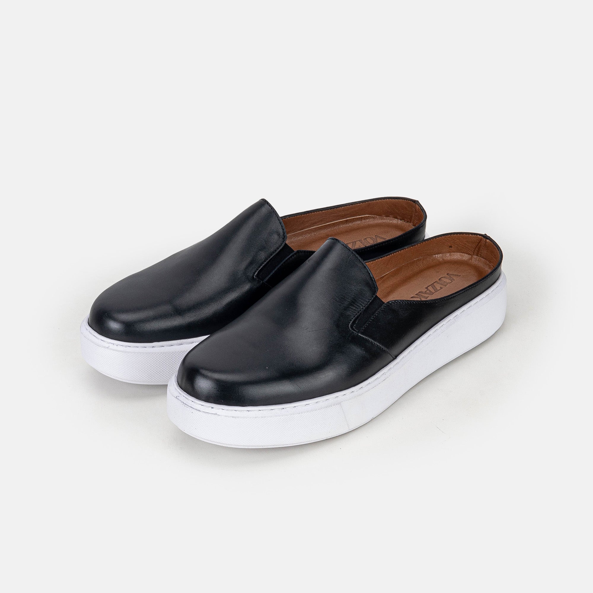 Volzak 5329 Black Leather Mule