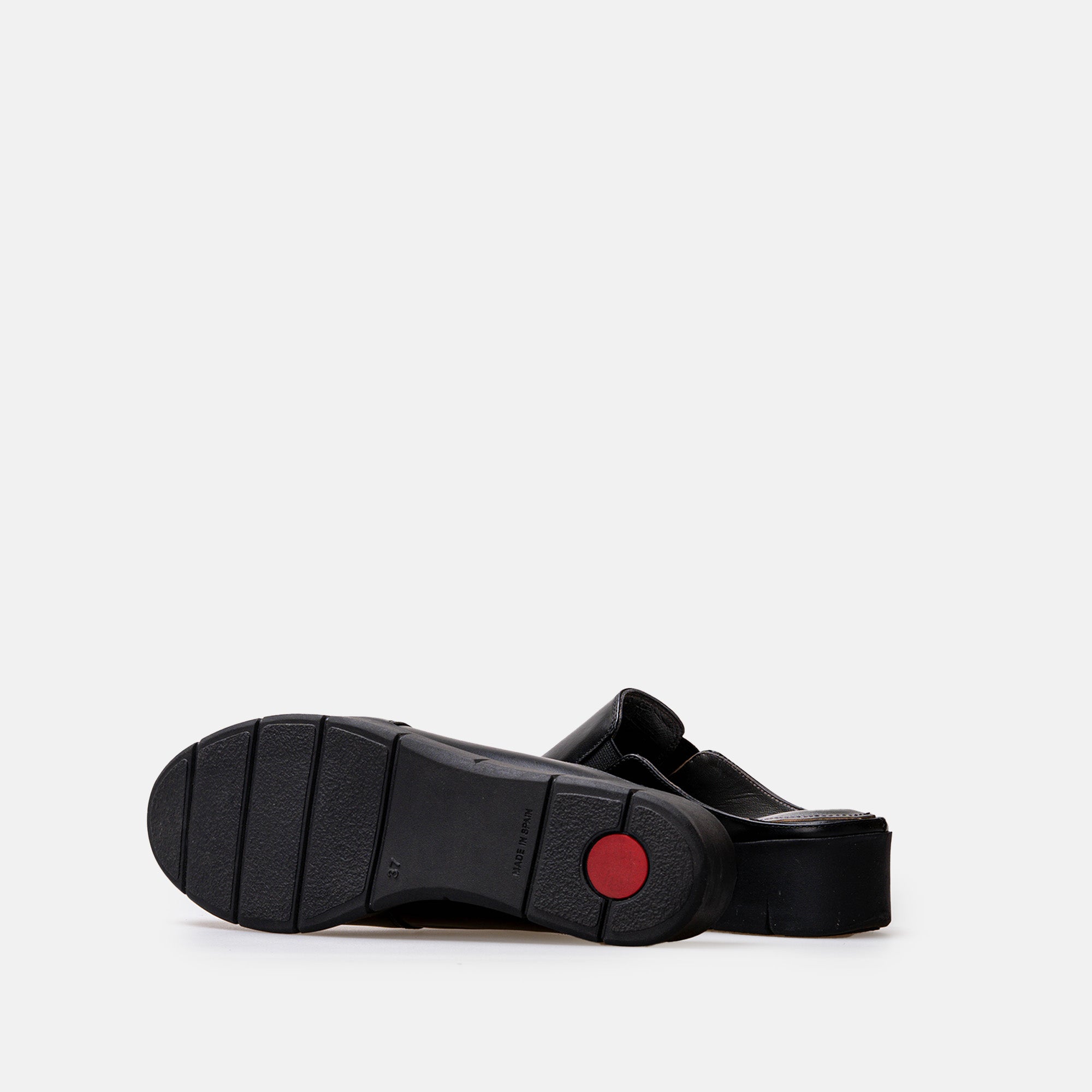 Volzak 06 Black Leather Clog