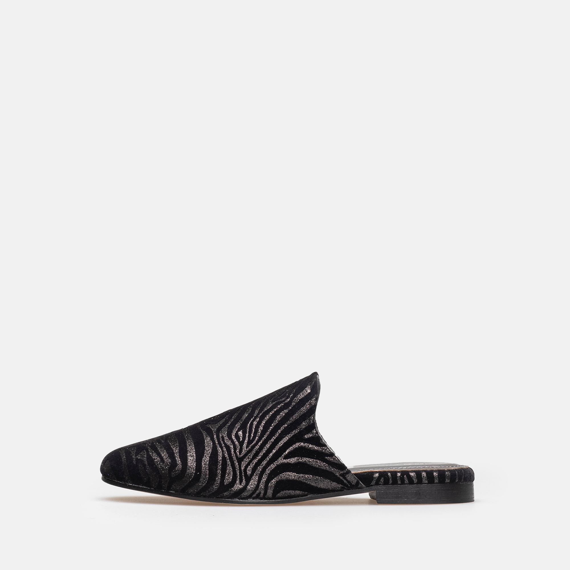 Volzak 3111 Black Leather Mule