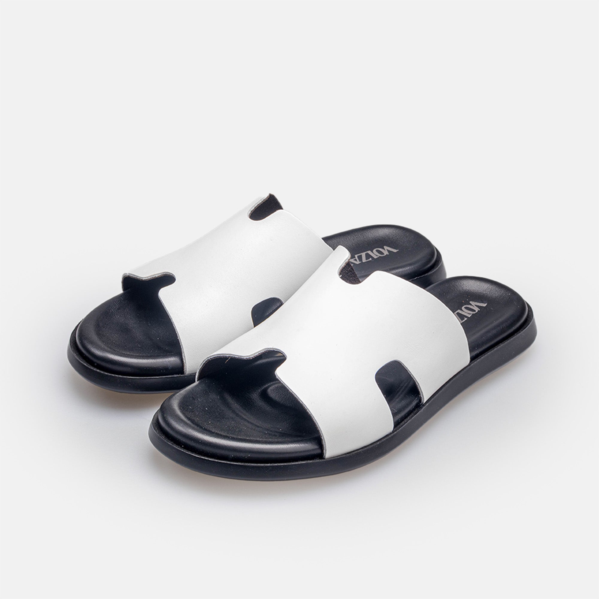Volzak 5405 Leather Sandal White