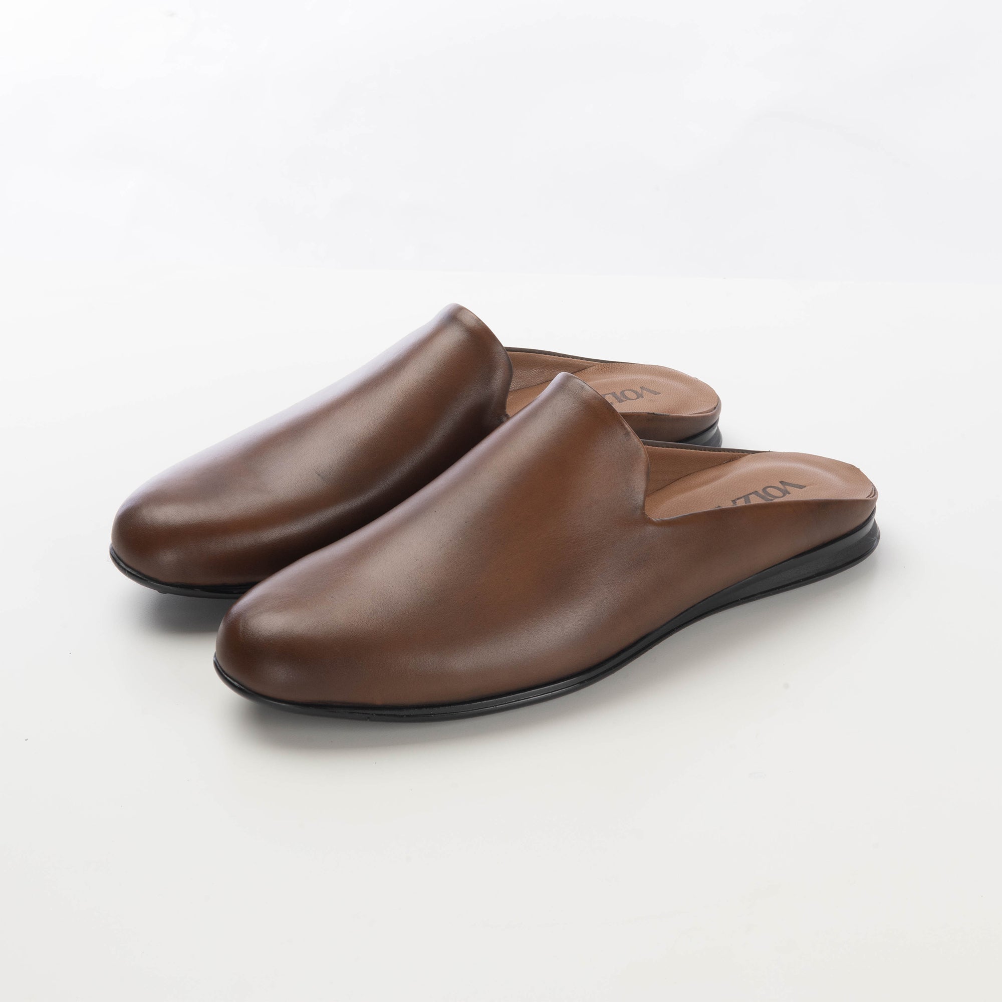 Volzak 5174 Vintage Brown Leather Mule