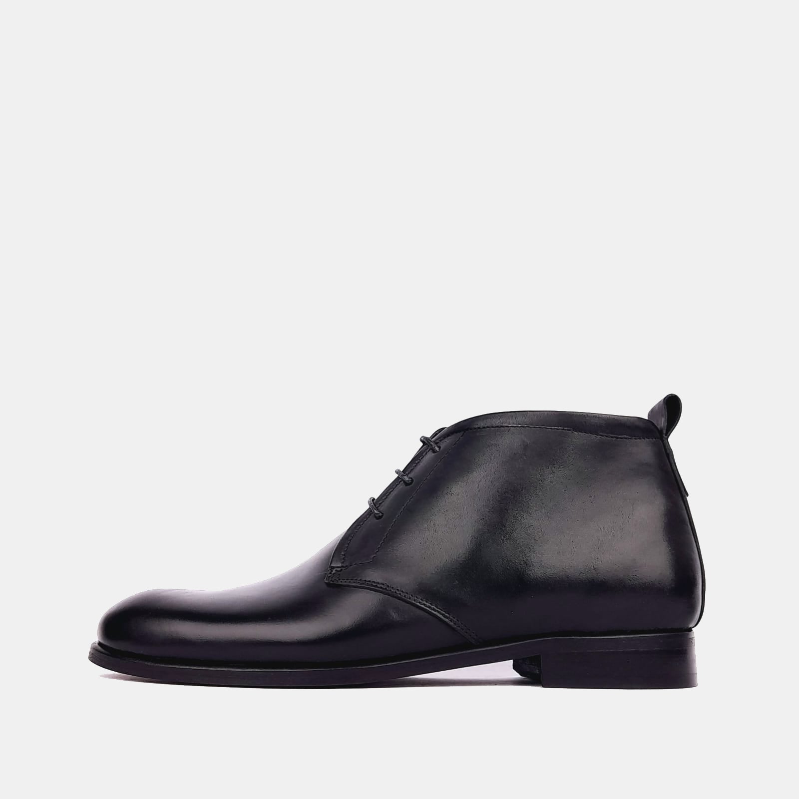 Volzak 5104 Black Leather Ankle Boot