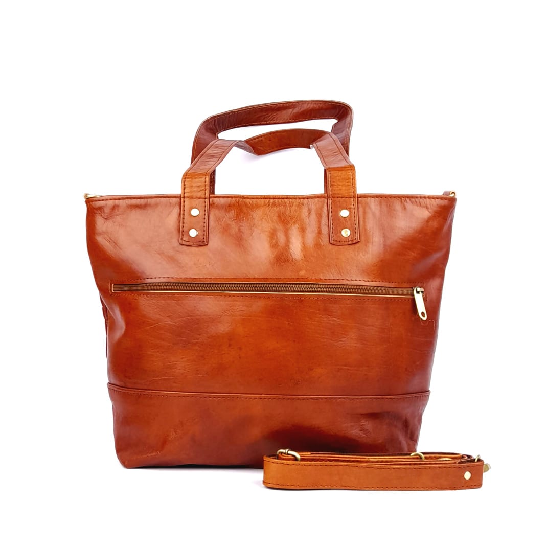 F78 Camel Moroccan Leather Handbag