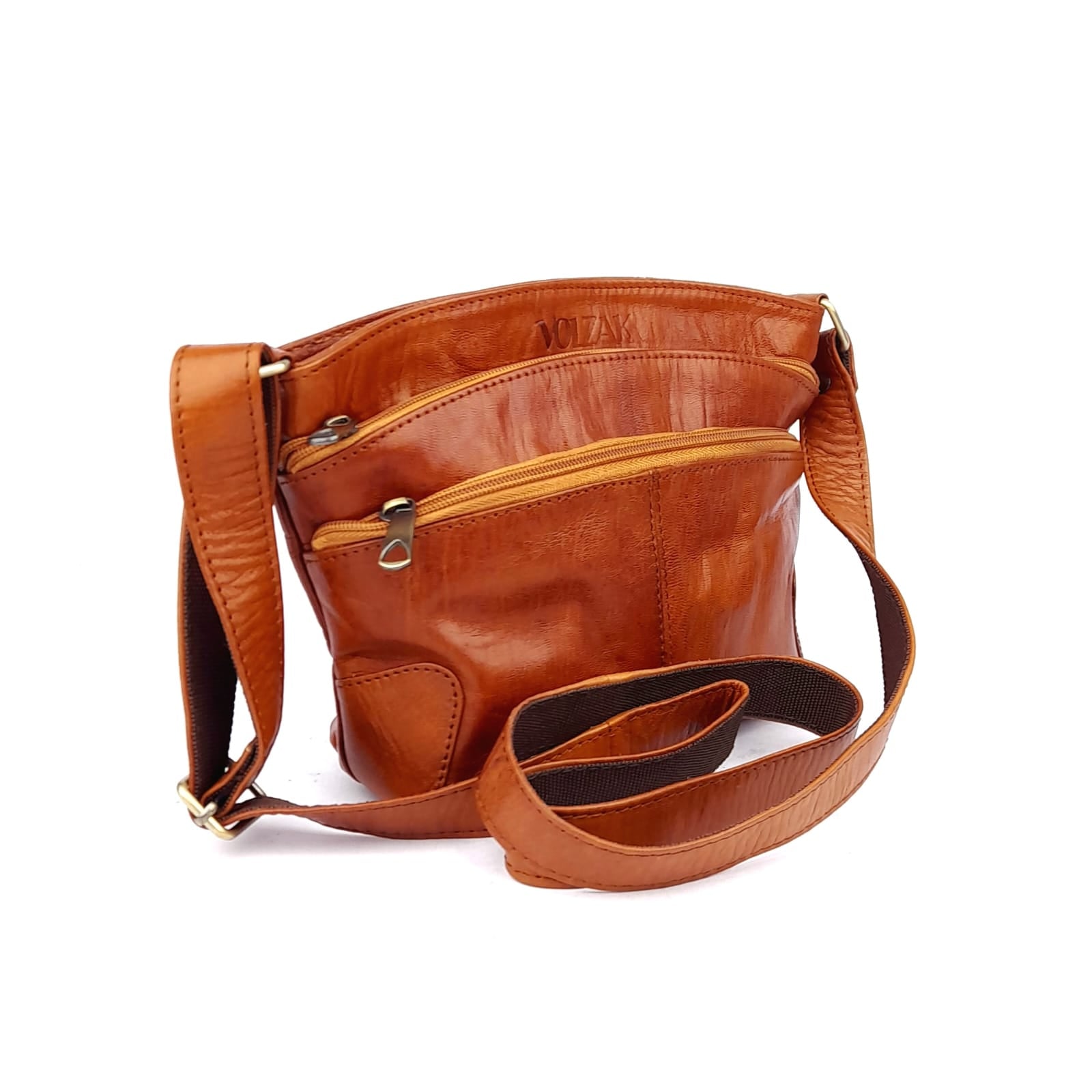 A63 Camel traditional Leather Women's Bag